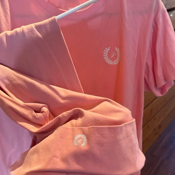 PINK T-Shirt and Fold over Yoga Pants Set - Picture 2 of 4